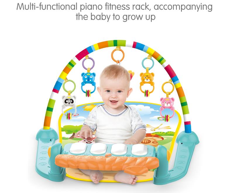 Baby Piano Keyboard Gym Mat & Fitness Rack