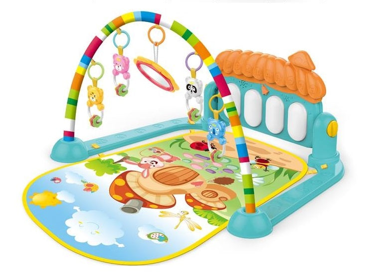 Baby Piano Keyboard Gym Mat & Fitness Rack