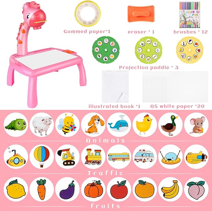 KIDS DRAWING & TRACING PROJECTOR TABLE BOARD (Big Size)