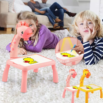 KIDS DRAWING & TRACING PROJECTOR TABLE BOARD (Big Size)